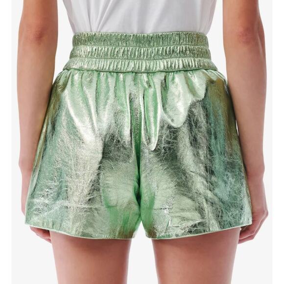 $795 IRO Metallic Green Shorts Euro 36 / 4 / S NWT - Picture 8 of 8